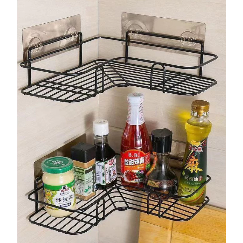 Kit 2 Suporte Organizador Para Banheiro Cozinha Prateleira Porta Shampoo