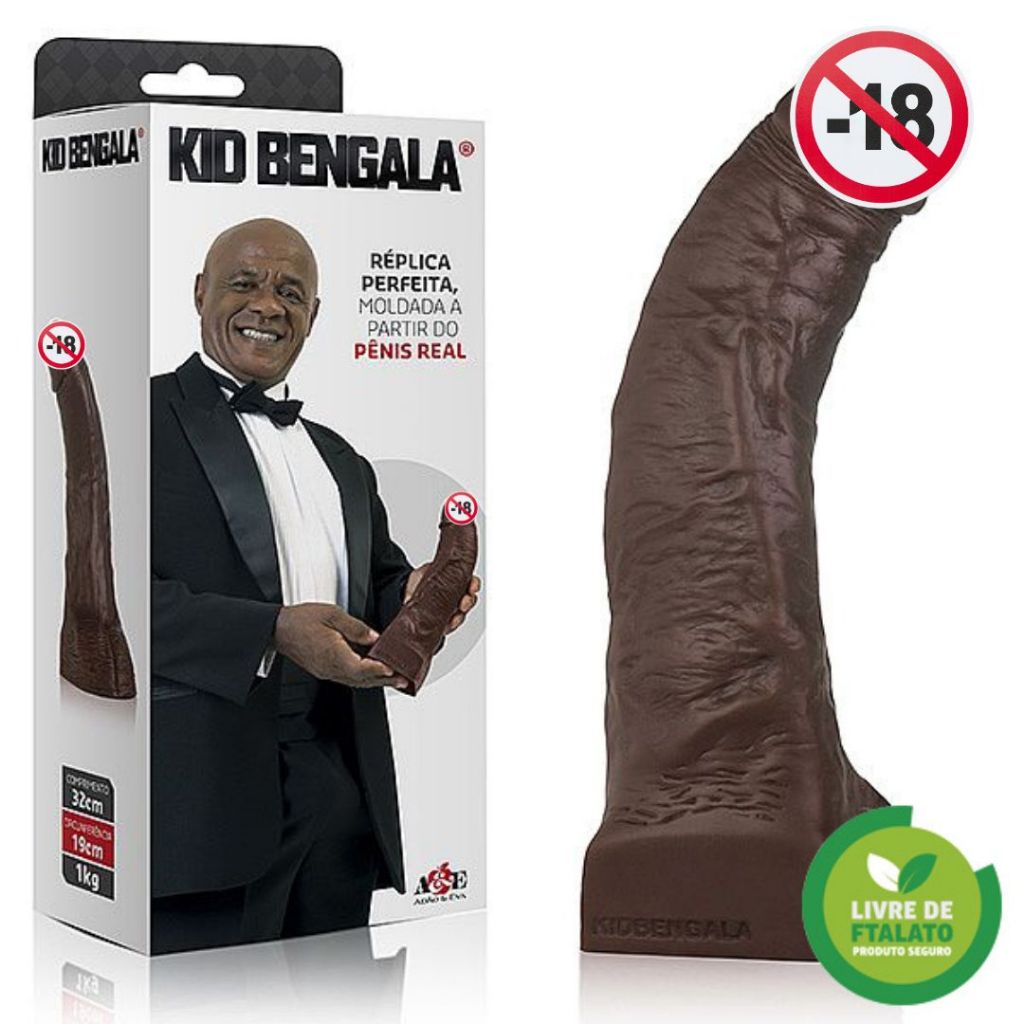 Kid Bengala - Pênis Réplica Perfeita do Ator Pornô Kid Bengala | 26 cm e 1  Quilo | Shopee Brasil