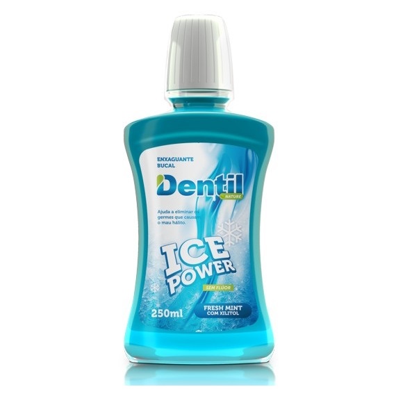 Enxaguante Bucal Nature Ice Power com Xilitol Sem Fluor Dentil 250ml