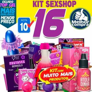 Kit Sex Shop 16 Produtos Eróticos Sexy Para Adultos e lubrificante intimo anal com brinquedos sexuais