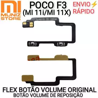 Flex Poco F3/Mi 11i/Xiaomi 11X Botão Volume Original De Reposição