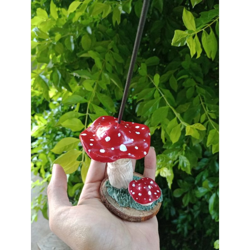 Incensário Cogumelos, decoração, místico, artesanato