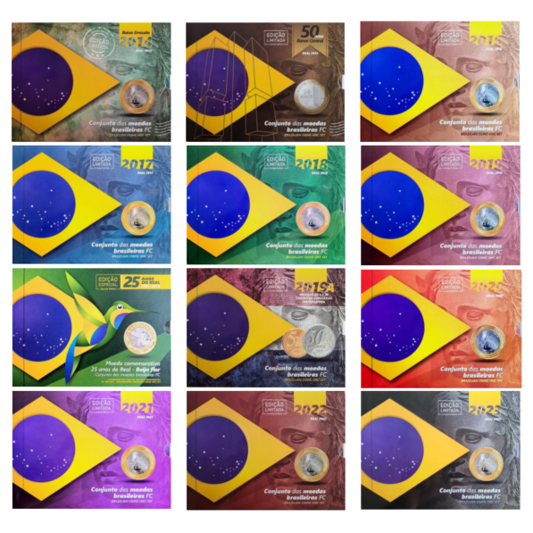 Blister com Set de Moedas do Real - Vários Anos - Tiragem Limitada