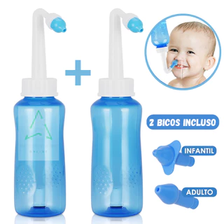 Aspirador Nasal Seringa Lavagem Bebe Adulto Higienizador Lavador Limpador de Nariz