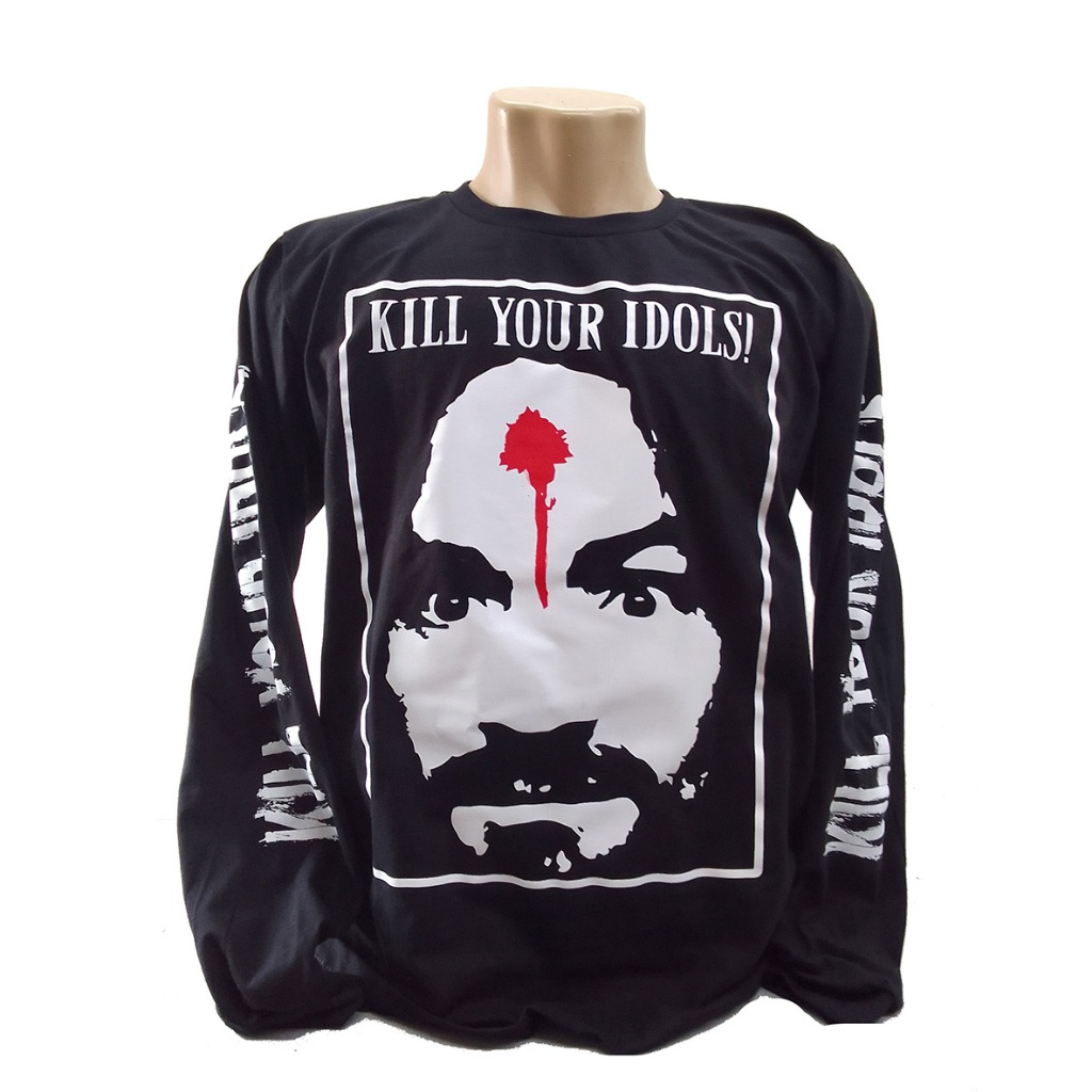 Camiseta Charles Manson Kill Your Idols manga longa geek | Shopee