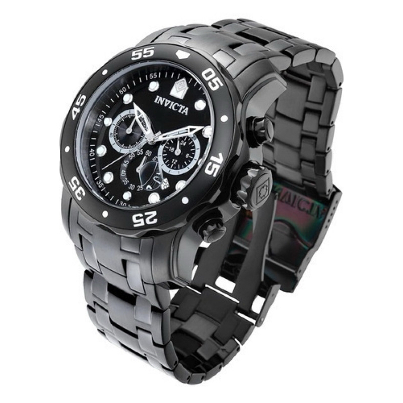 Relogio Invicta 0076 Pro Diver Scuba All Black Todo Preto Aco Ionizado Inoxidavel Shopee Brasil