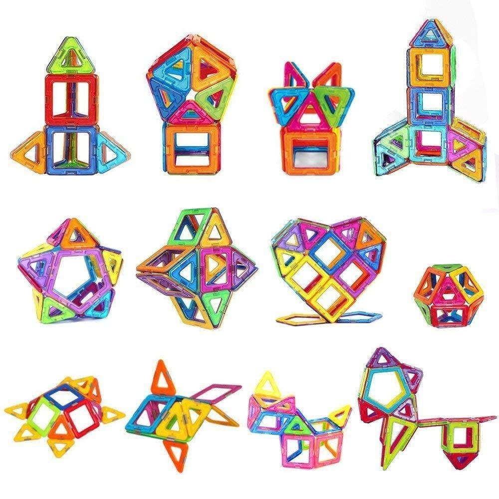 Bloco de Construção Magnético imã Conjunto Modelo Brinquedo Educacional 40pçs ou 50pçs