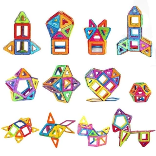 Bloco de Construção Magnético imã Conjunto Modelo Brinquedo Educacional 40pçs ou 50pçs