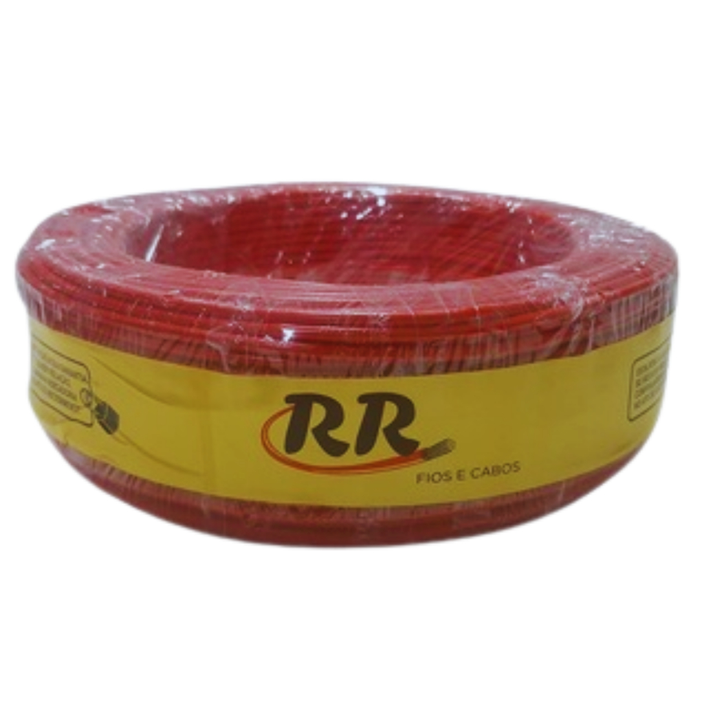 Rolo Fio Cabo Flexível 10mm Rolo Com 100 Metros De Fio 10MM Anti-Chama ...