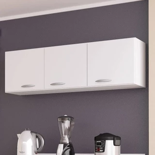 Armário Aéreo de Cozinha 120cm 3 Portas Classic - Poquema