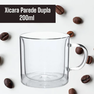 Xícaras Canecas Parede Dupla Resistente ao Calor Café Chá Borossilicato