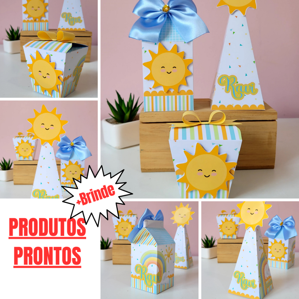 Kit Lembrancinhas de Festa Raio de Sol MENINO + BRINDE | Lembrancinhas ...