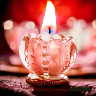 Porta Velas de Vidro Jantar Especial Romantico Tipo Castiçal Flor Decoração Sala Quarto Sala de Estar Escritório - Cores Sortidas