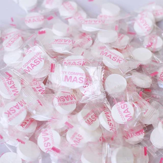 Kit 100 unidades Máscara Facial Comprimida - Kit 100 Diy Compressed Mask