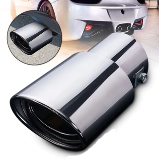 Ponteira Escapamento Aço Inox Saída 3 Polegadas Universal Prata Tuning Esportivo Carro Universal Parafuso Alumínio Veicular Automotivo