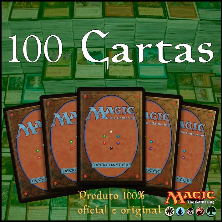 100 mtg cartas magic the gathering muito usadas cores, idiomas e ...