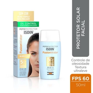 Protetor Solar Facial ISDIN Fusion Water 5 Stars FPS60 sem cor 50ml