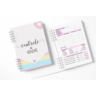 Caderno de Controle de Vendas a Prazo, vendas parceladas, Fiado