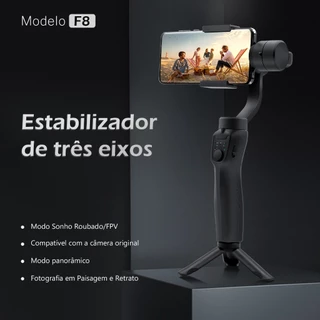 COIBEU Preto Estabilizador Camera E Celular Handheld Gimbal 3 Eixos F8