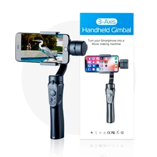 3-Axis Preto Estabilizador Profissional Luxo Gimbal H4 Celular Universal