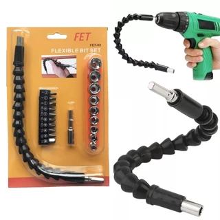 Extensão Eixo Prolongador 1/4 Ferramenta Braço Flexível 30cm Cabo Extensor Adaptador parafusadeira ou furadeira