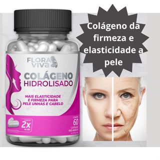 Colágeno Hidrolisado Com Vitamina E e Zinco 60 Capsulas 500mg