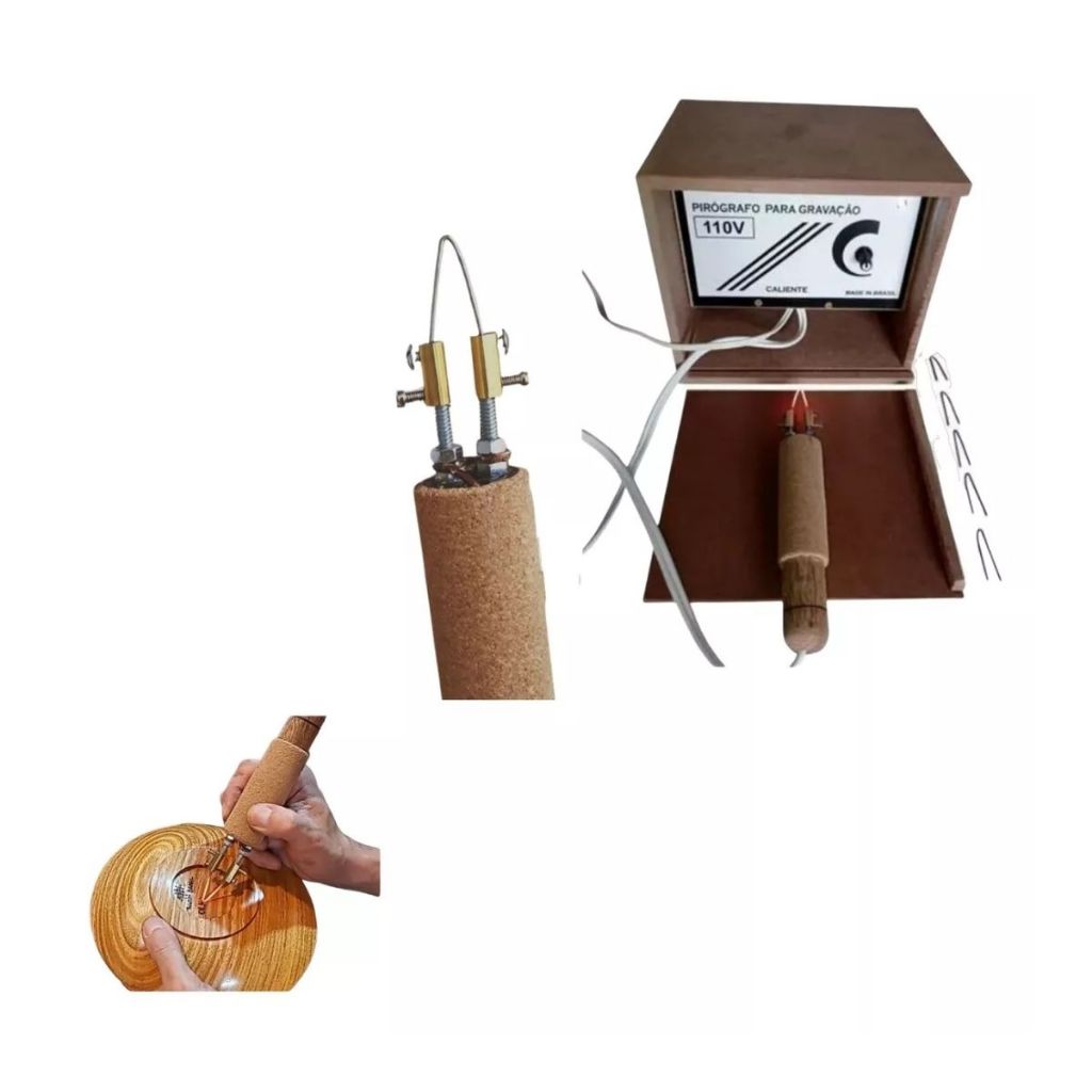 Pirografo para Madeira Profissional 110V Gravação Arte Na Madeira