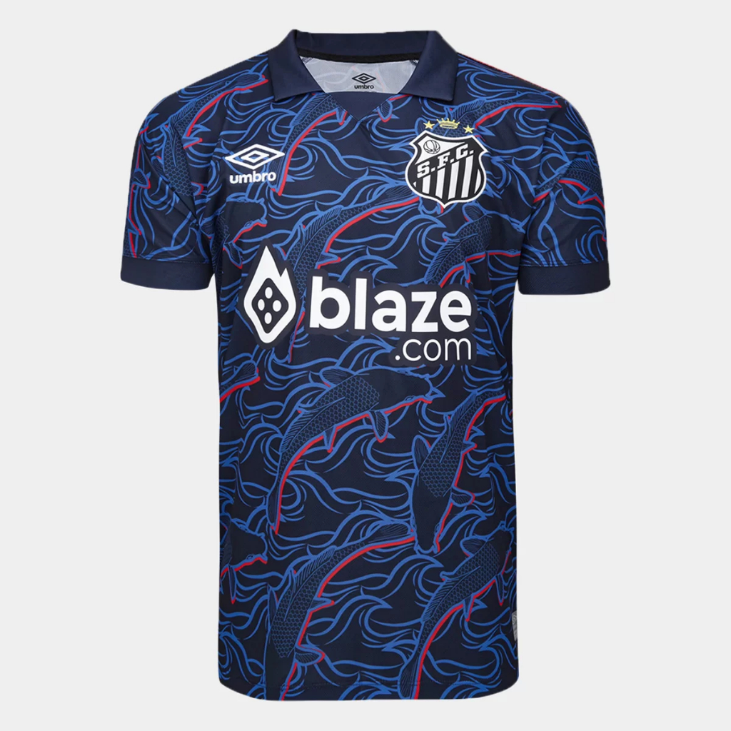 Camisa Camiseta Santos Azul Oriental Edição Carpas 2024 Envio Rápido