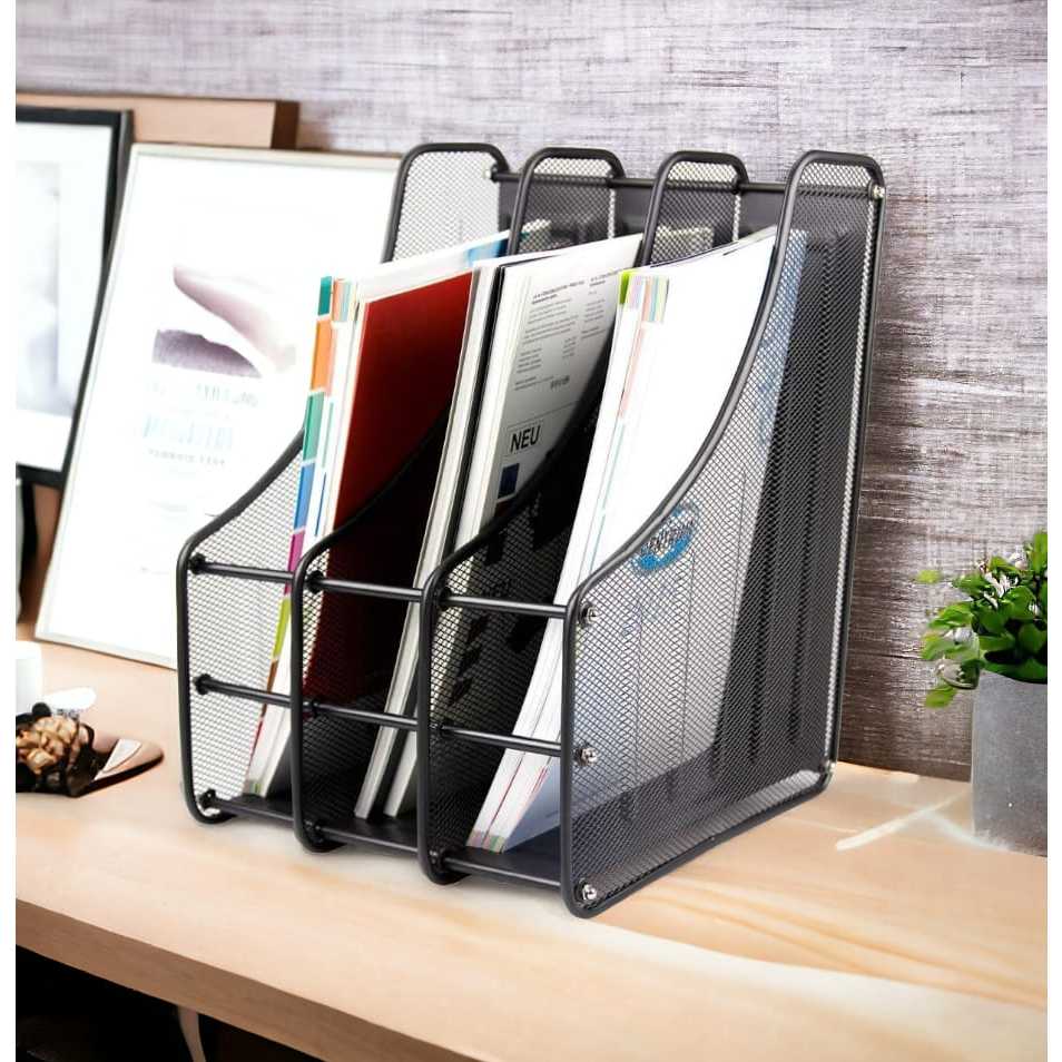 Porta Folha de Mesa 3 Subdivisões, Documentos Para Escritório, Suporte A4, Suporte de Colecionador