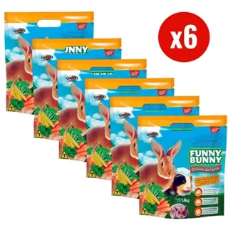 Kit 6 Funny Bunny Delícias da Horta 1,8kg Ração para Coelhos e Roedores Supra em Oferta na Shopee