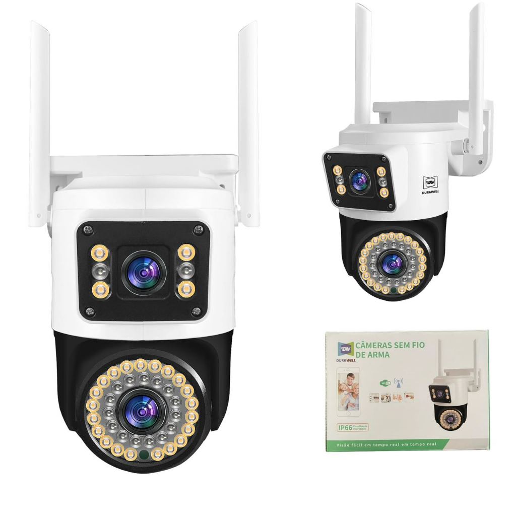 Câmera De Monitoramento WIFI De Lente Dupla Visão Noturna Externa IP66 Proteção De Segurança À Prova D'água YOOSEE