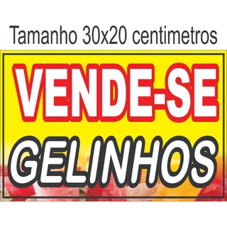 PLACA DE VENDE SE GELINHO