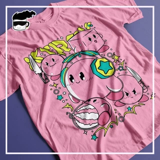Camiseta Kirby Unissex Camisa Game Jogos Rosa