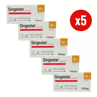 Kit 5 Singestar 20mg 8 Comprimidos Anticoncepcional para Cães e Gatos König em Oferta na Shopee