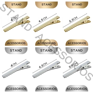 Bico de Pato com Dentinho 50 unidades ou 100 unidades Ouro e Prata Tamanhos 4,0 cm ,4,5 cm e 5,5 cm