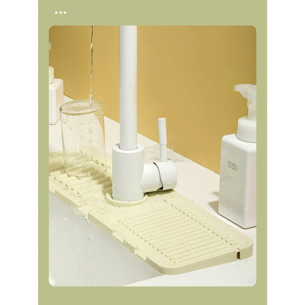 Tapete de Silicone para Secagem de Água da Torneira, Proteção para Pia de Cozinha e Banheiro