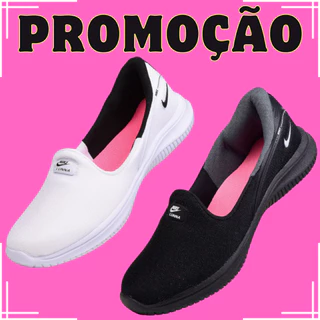 Feminina Sapatilhas LUNNA Confortavel Macia Leve Branca Preto Ideal Para Esportes Corrida Treino Caminhada Lançamento Envio Rápido