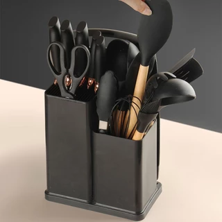 Kit Utensílios De Cozinha 19 Pçs Em Silicone Completo Antiaderente E Resistente Ao Calor