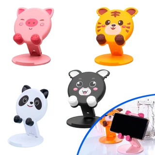 Suporte de Celular De Mesa Dobrável Bichinhos e Animais Fofos Ajustável Compatível Todas as Marcas