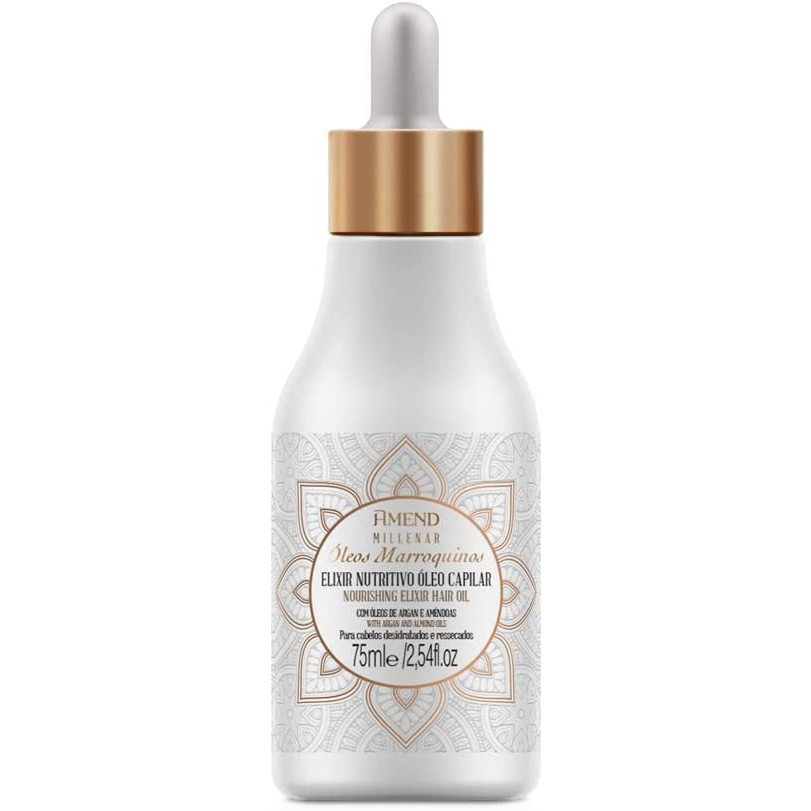 Elixir AMEND Óleo Capilar Nutritivo Millenar Marroquinos Com Filtro Solar 75mL