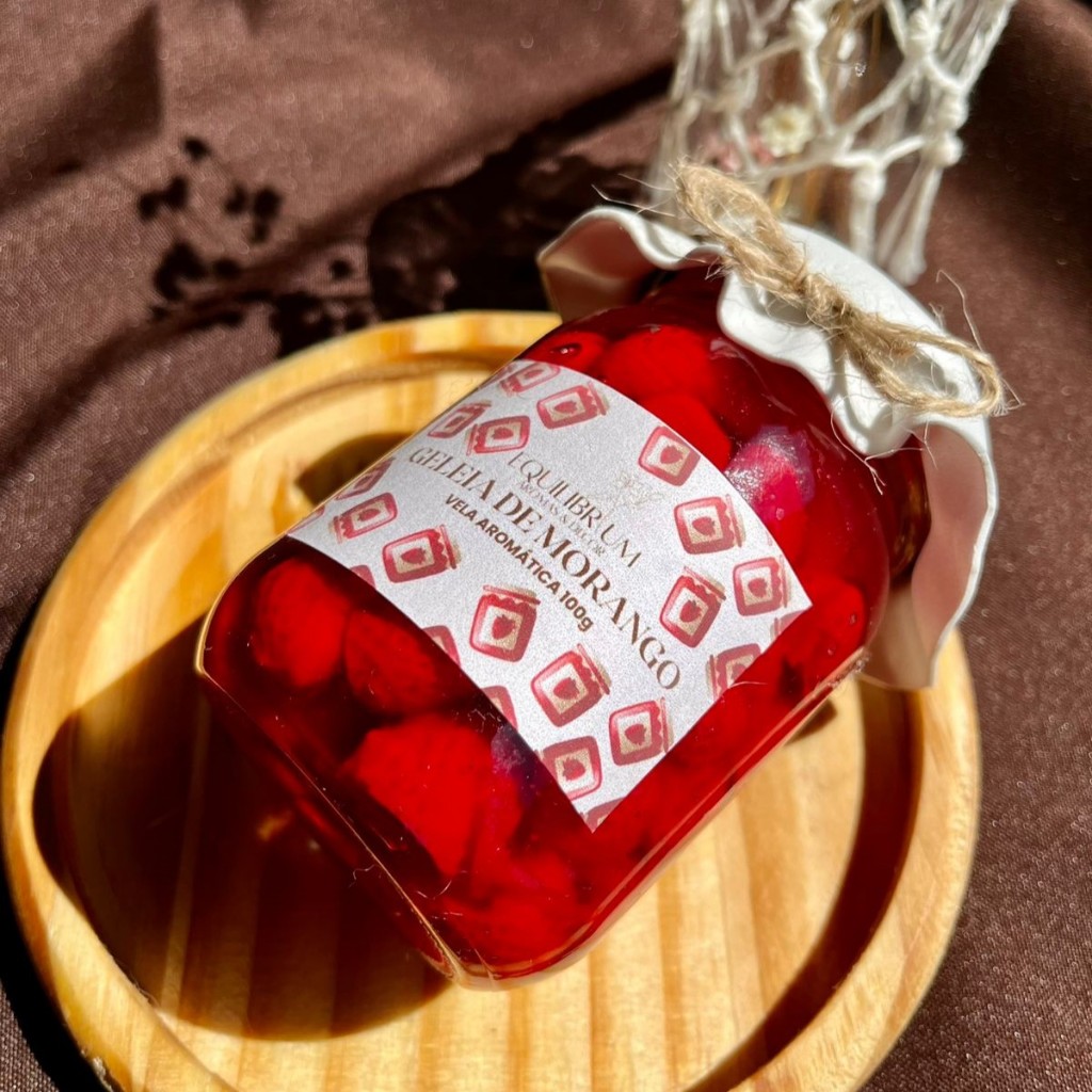 Vela Aromática Geleia de Morango| Produto Artesanal