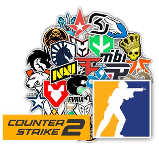 CS2 Kit com 30 Adesivos - Stickers a prova d'agua Times Counter-Strike 2 csgo gaules furia