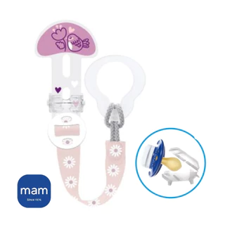 Prendedor de Chupetas MAM com Protetor de Bico de Chupeta CLIP IT & Cover ! com Anel Silicone Bico Infantil Bebê