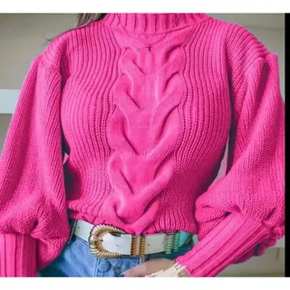 Blusa de frio feminina estilo blogueirinha moda 2023