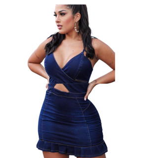 Vestido Feminino Jeans Azul escuro MD1