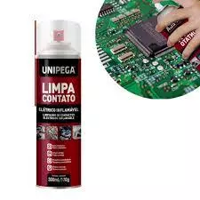 Limpa Contato (Placa De Circuitos, Peças Eletrônicas...) 300ml - Unipega