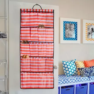 Sapateira De Nylon Organizador De Sapatos Para Parede Closet Porta Guarda-Roupa Armazenamento De Sapatos