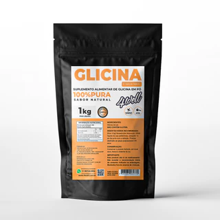 Glicina em pó 1kg - 100% Pura - Suplemento Aminoácido - 4well