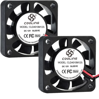 Kit 2 Ventoinhas Cooler 40x40x10 40mm 4cm 12v Micro Ventilador
