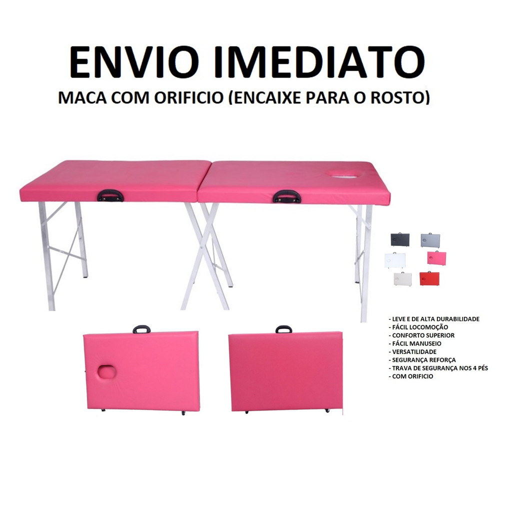 Maca Portátil Dobrável Estética Hospitais Tatuagem Massagem suporta 230kg